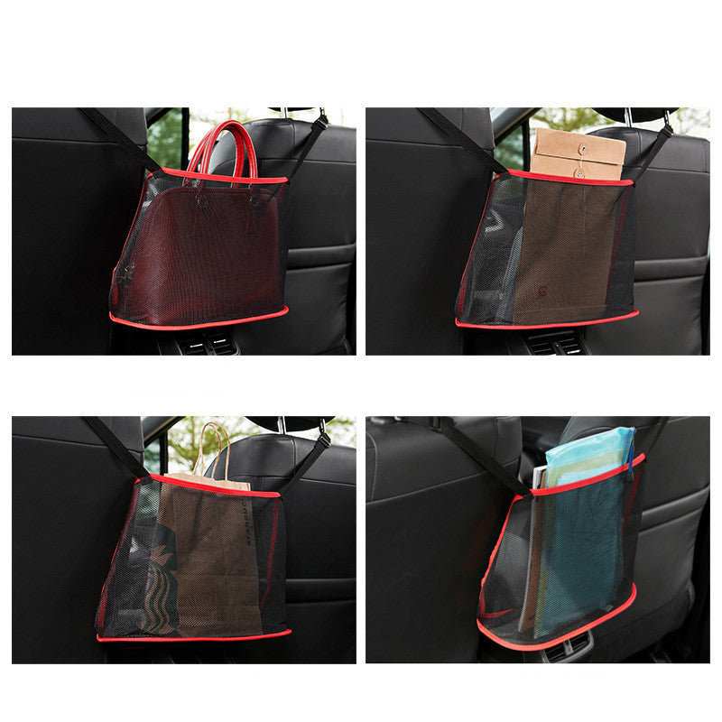 Soporte para bolso de bolsillo de red para coche Almacenamiento para asiento de coche