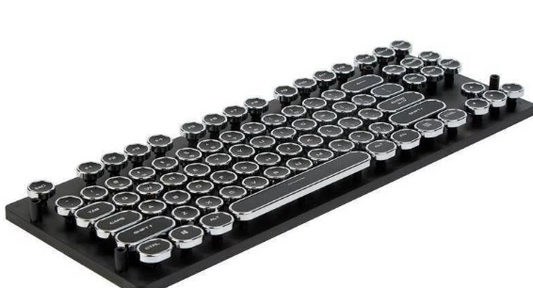 Teclado mecánico de máquina de escribir estilo Steampunk