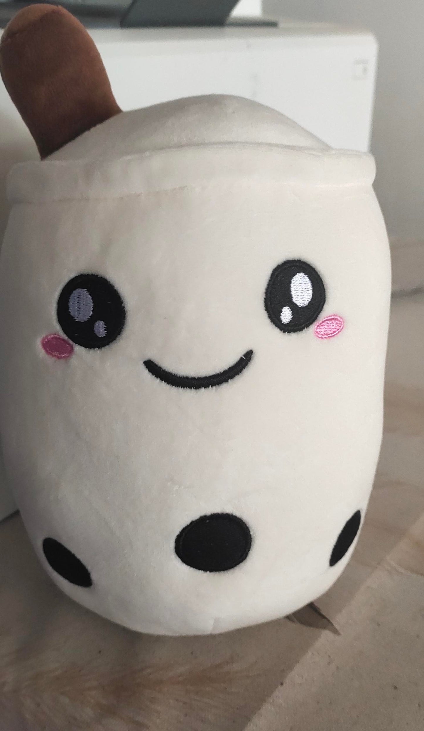 Bonita bebida de frutas de peluche, suave fresa, té de la leche, juguete de taza de té Boba, almohada de té de burbujas, cojín, regalo para niños