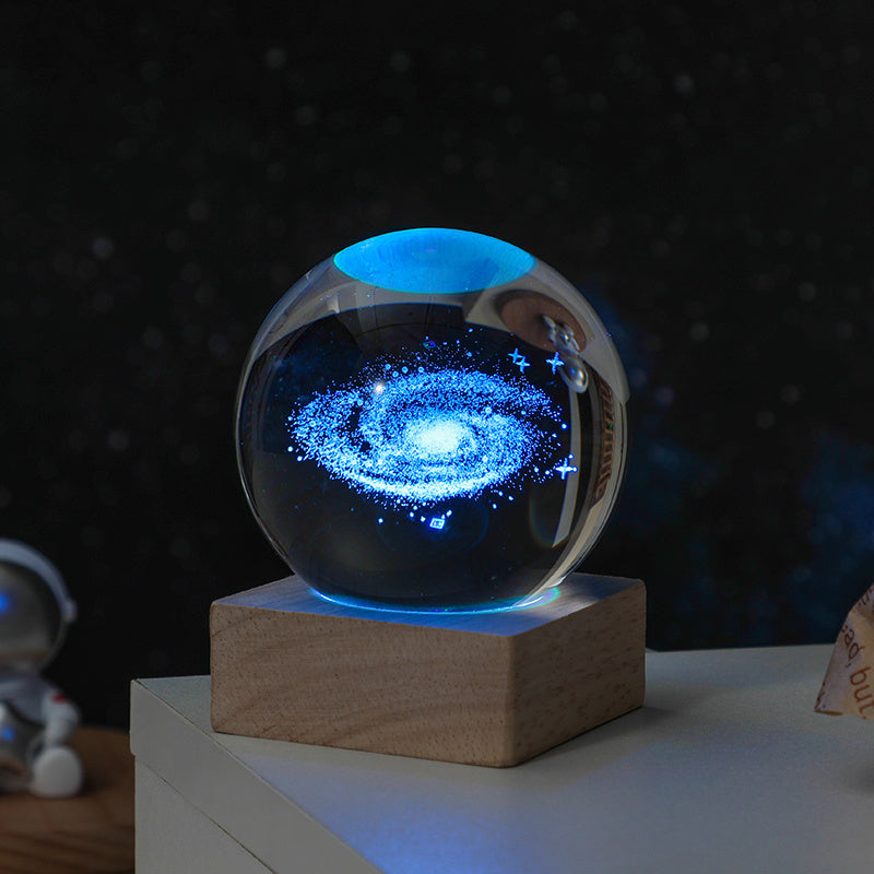 Luminous Crystal Ball Small Night Light Cure Computer Desktop Ornaments