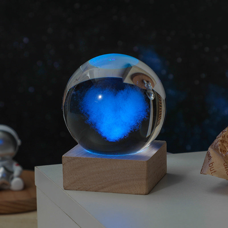 Luminous Crystal Ball Small Night Light Cure Computer Desktop Ornaments