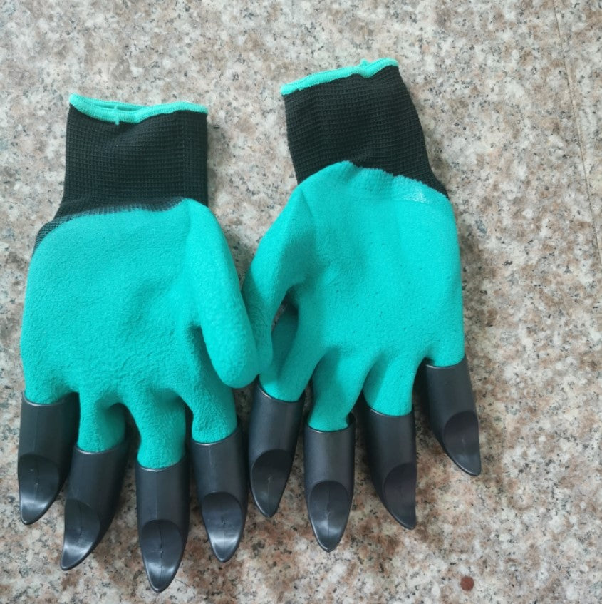 Guantes de flores de jardín con artefacto de deshierbe simple