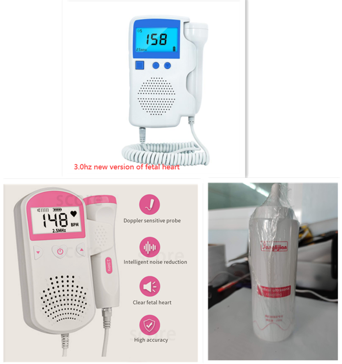 Monitor de frecuencia cardíaca fetal, detector de frecuencia cardíaca con sonido fetal para bebés, embarazo en casa