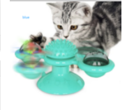 猫旋转风车多功能玩具痒痒抓痒器牙齿闪亮玩具