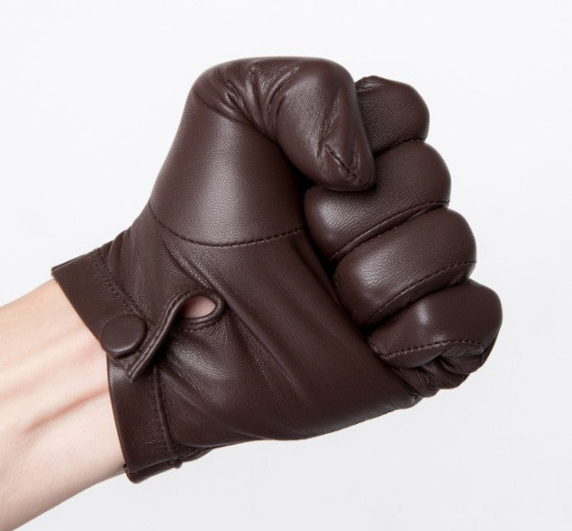 Men's Autumn And Winter Fleece-lined Warm Sheepskin Gloves