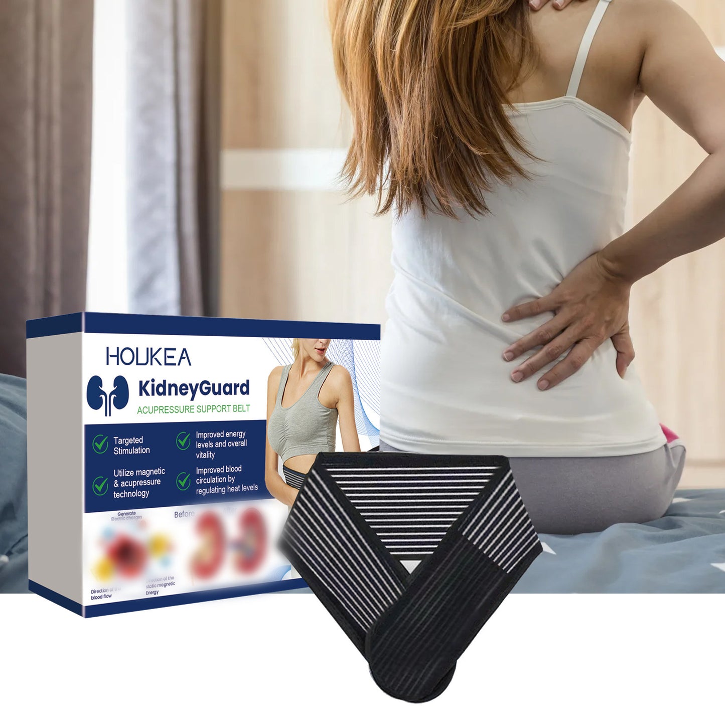 Elastic Breathable Waist Supporter Relieve Long-sitting Waist Muscles And Bones Pain