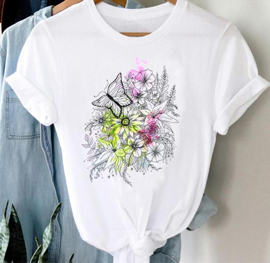 Women's Printed Cartoon Casual T-shirt