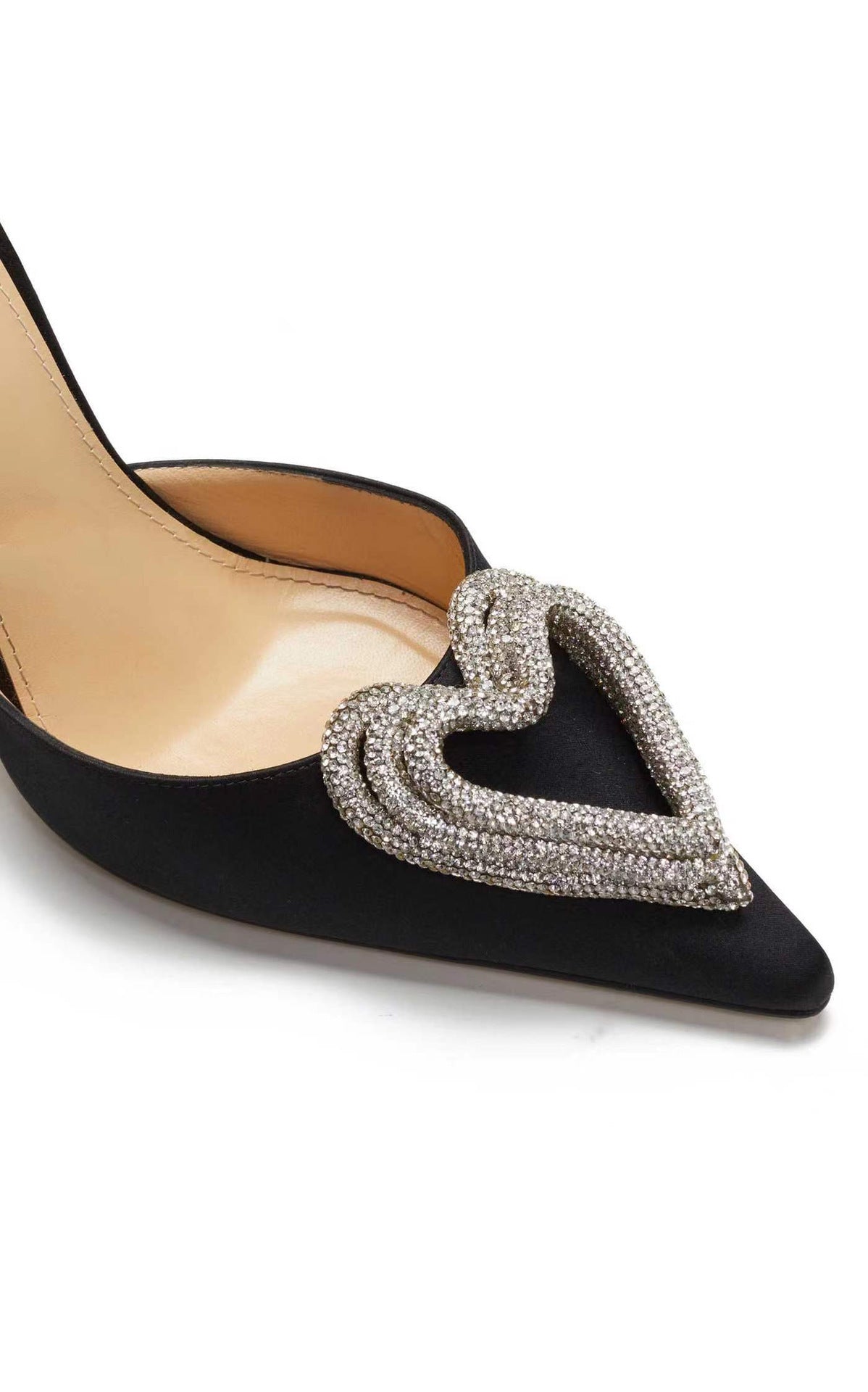 Sandalias de moda con diamantes de imitación en forma de corazón que combinan con todo para mujer