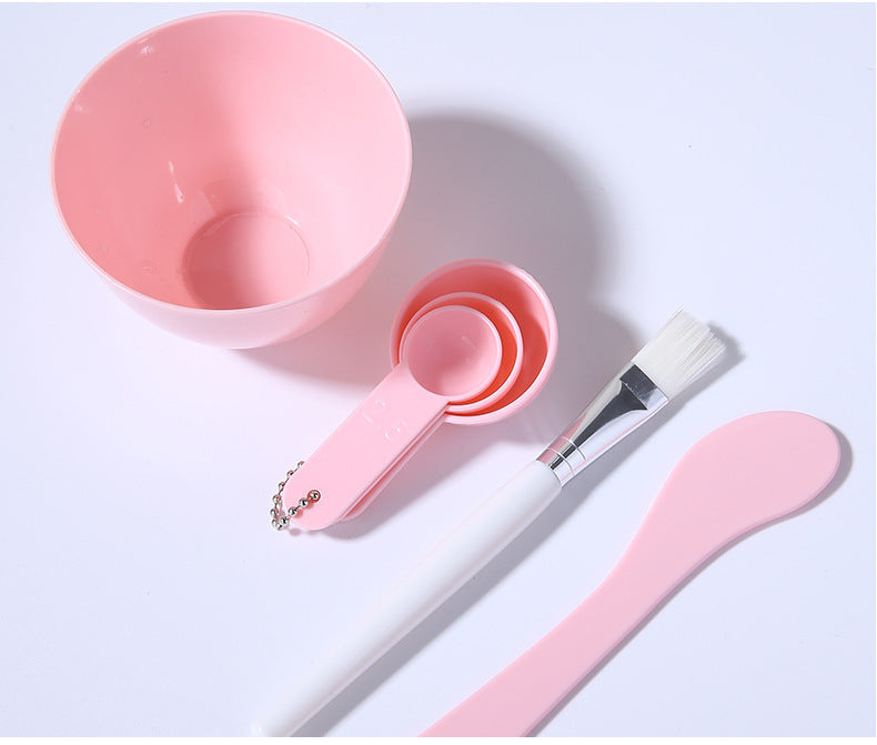 Six-piece Portable Solid Color DIY Mask Bowl Tool Set