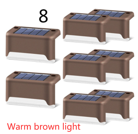 全新升级防水 LED 太阳能栅栏灯太阳能甲板灯太阳能台阶灯户外适用于露台楼梯花园通道台阶庭院