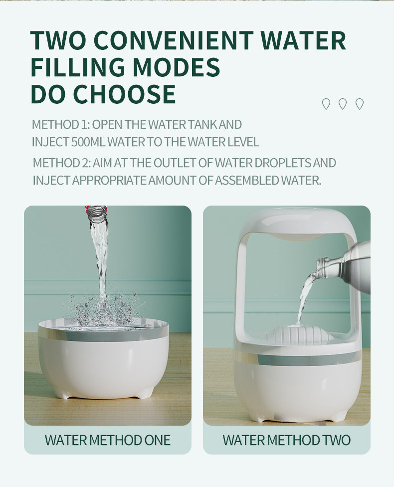 反重力加湿器水滴回流香薰机大容量办公室卧室静音大雾家用喷雾器