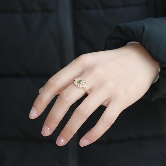 Emerald emerald ring