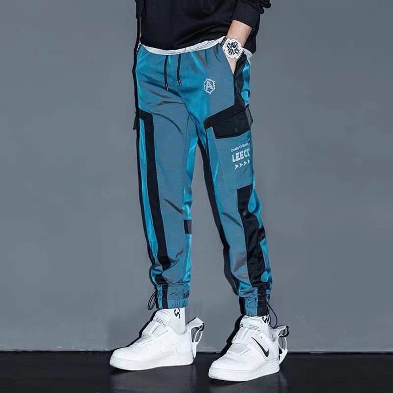 Laser Reflective Men's Loose Casual Pants