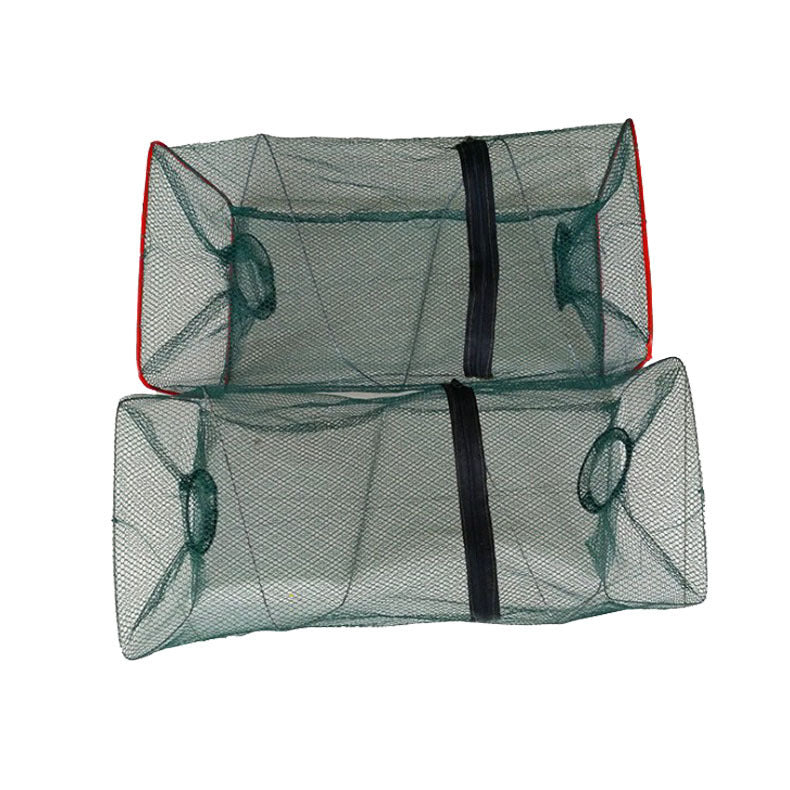 Two-hole Lobster Basket Folding Fishing Cage