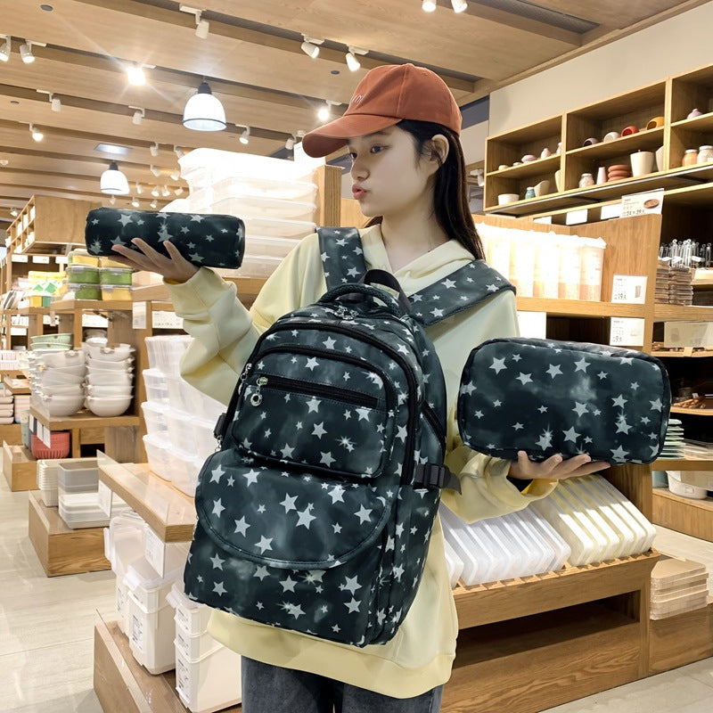 Conjunto de tres piezas para mujer Mochila multifuncional de gran capacidad