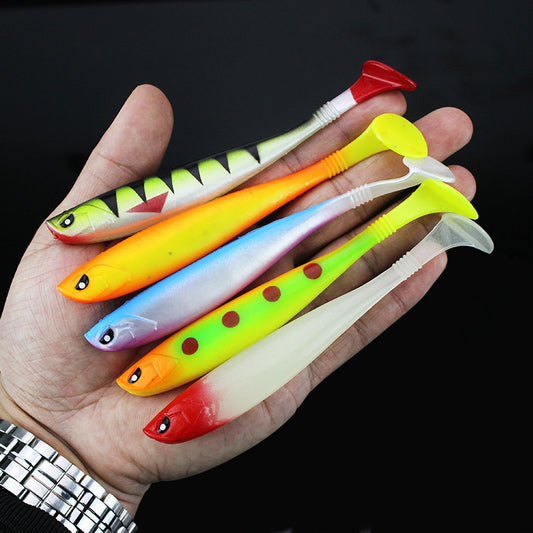 Grooved Back Rainbow Fish PVC Material Fake Fishing Bait