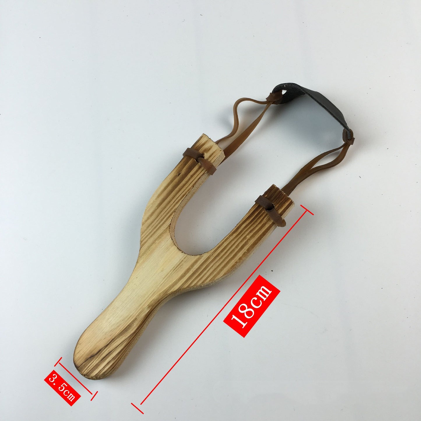 Wooden Flat Leather Elastic Slingshot For Children