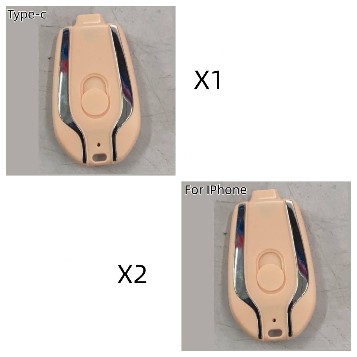 1500mAh 迷你电源应急 Pod 钥匙扣充电器，带 Type-C 超紧凑迷你电池组快速充电备用移动电源