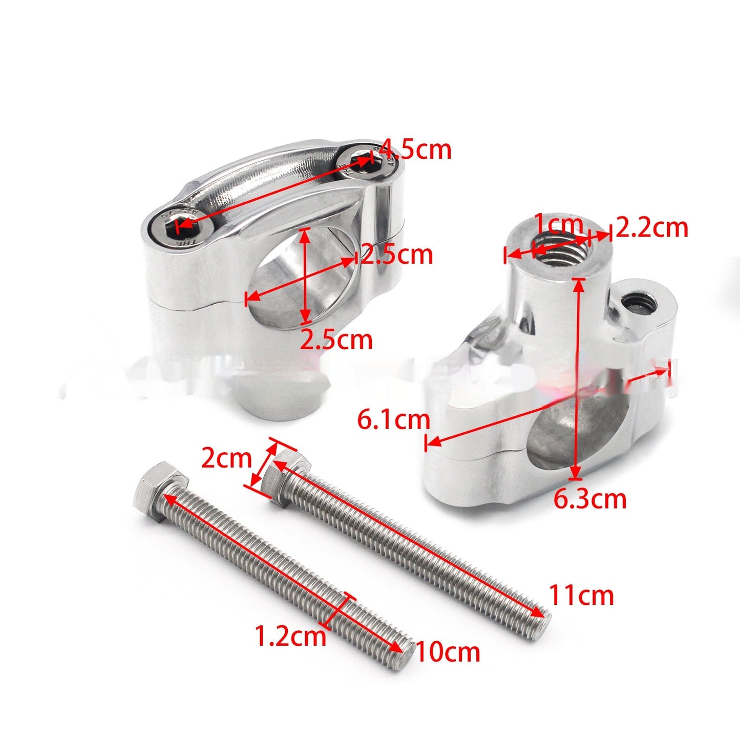 Motorcycle Modification Universal Diameter 1 Silver Handle