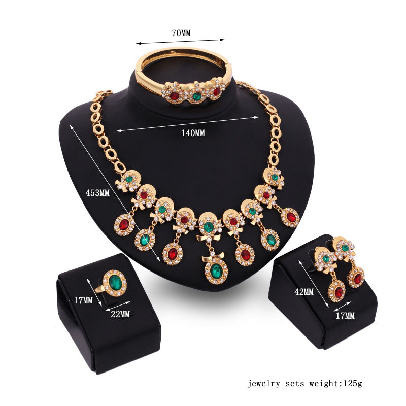 Jewelry Set Multicolored Diamond Necklace