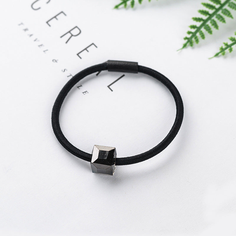 Simple Graceful Summer Hair Band Female Summer Square Rubber Band