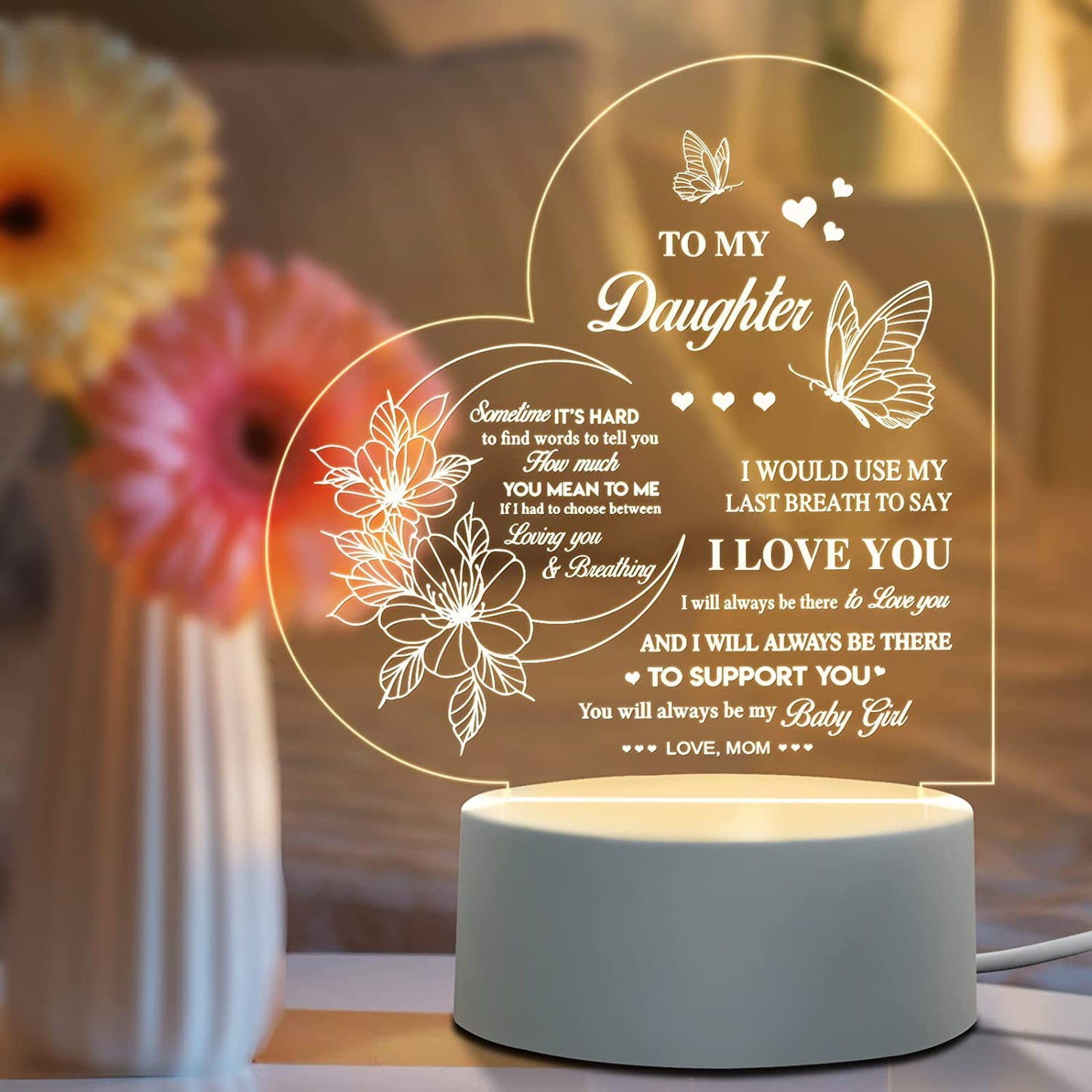 Thanksgiving Gift For Mom Acrylic Night Light