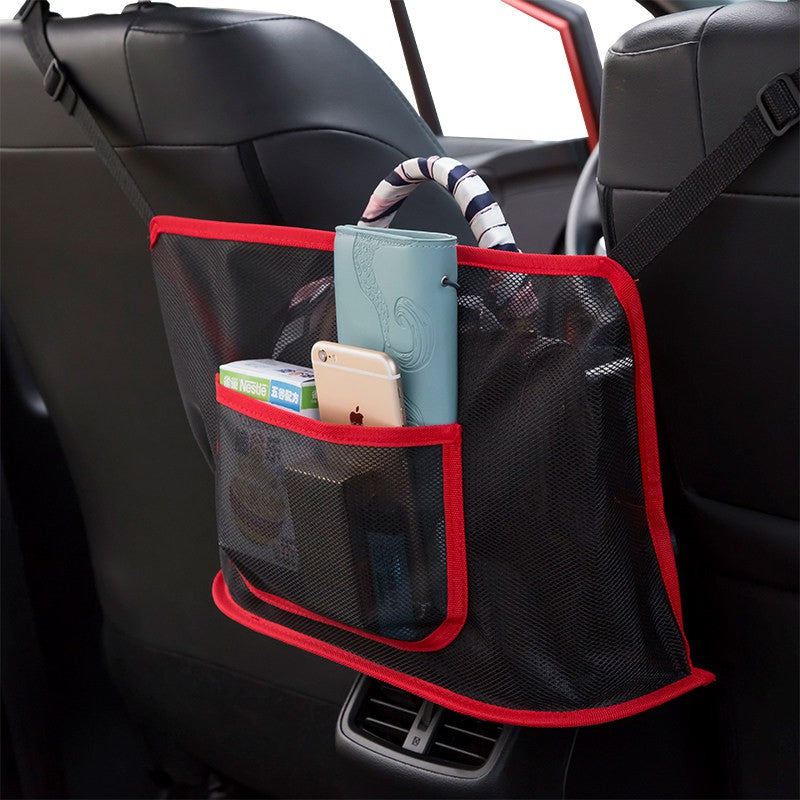 Soporte para bolso de bolsillo de red para coche Almacenamiento para asiento de coche