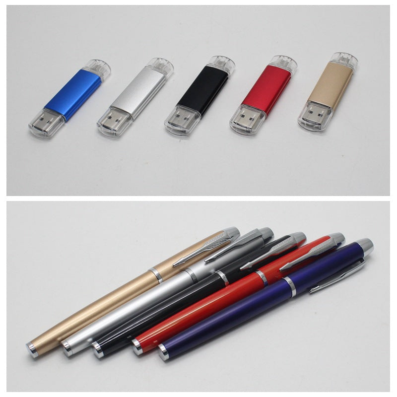 Factory direct businessthin wireless mouse + mobile U disk + pen three pieces of office gift custom-made LOGO