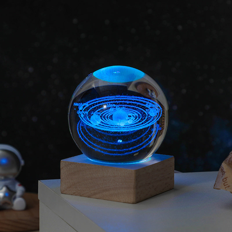 Luminous Crystal Ball Small Night Light Cure Computer Desktop Ornaments