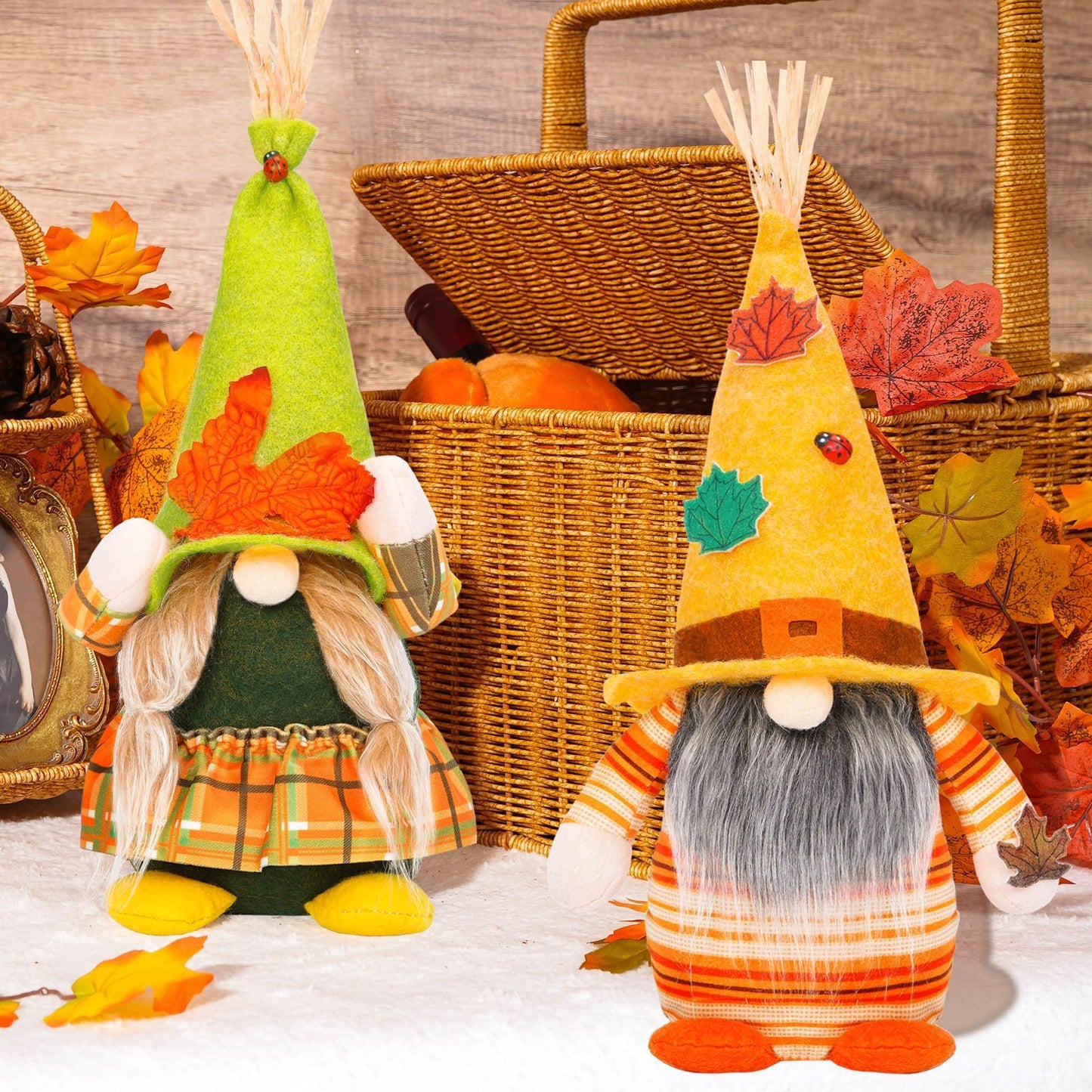 Thanksgiving Day Doll Harvest Festival Maple Leaf Faceless Doll