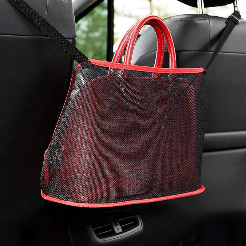 Soporte para bolso de bolsillo de red para coche Almacenamiento para asiento de coche