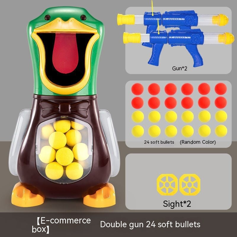 Interesting Soft Bullet Gun Score Target Duck Kids Shooting Toys Shooter Foam Ball Battle Educational Air Power Popper Xmas Gift