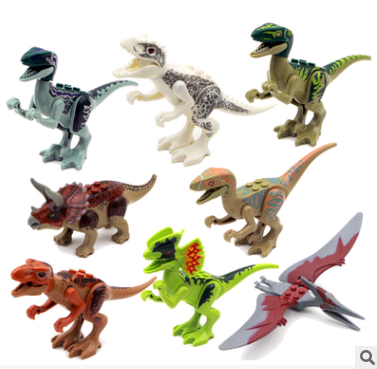 Bloques de construcción Mini dinosaurio ladrillos figuras juguetes para niños