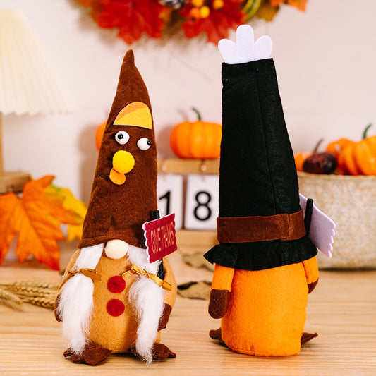 New Thanksgiving Home Decorations Thanksgiving Turkey Doll Ornaments