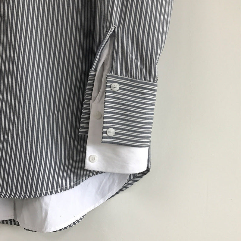 Men's Casual Jacket Striped Shirt