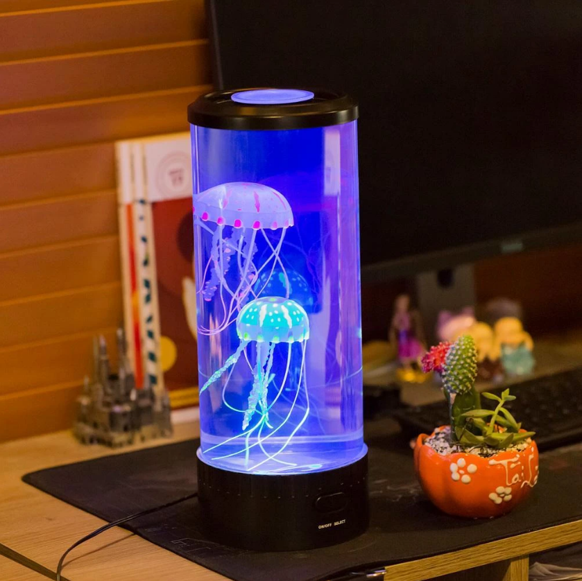 Lámpara LED para acuario de medusas, luz nocturna alimentada por USB