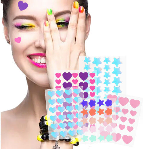 Colored Loving Heart Facial Hydrocolloid Acne Patch