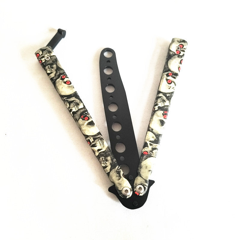 3D Skull Butterfly Knife Exercise Tool