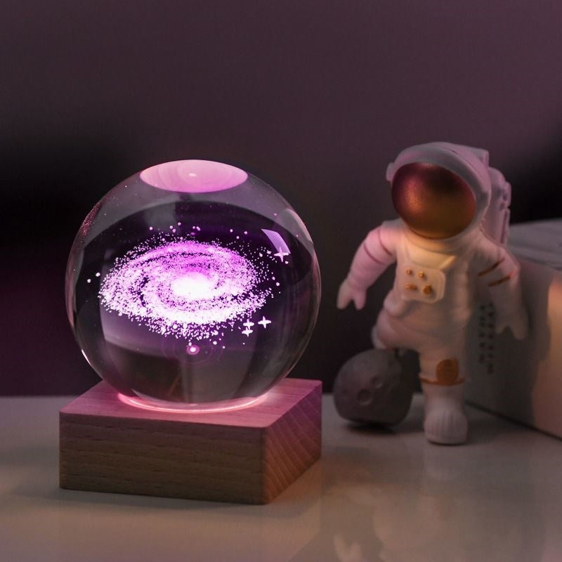 Luminous Crystal Ball Small Night Light Cure Computer Desktop Ornaments