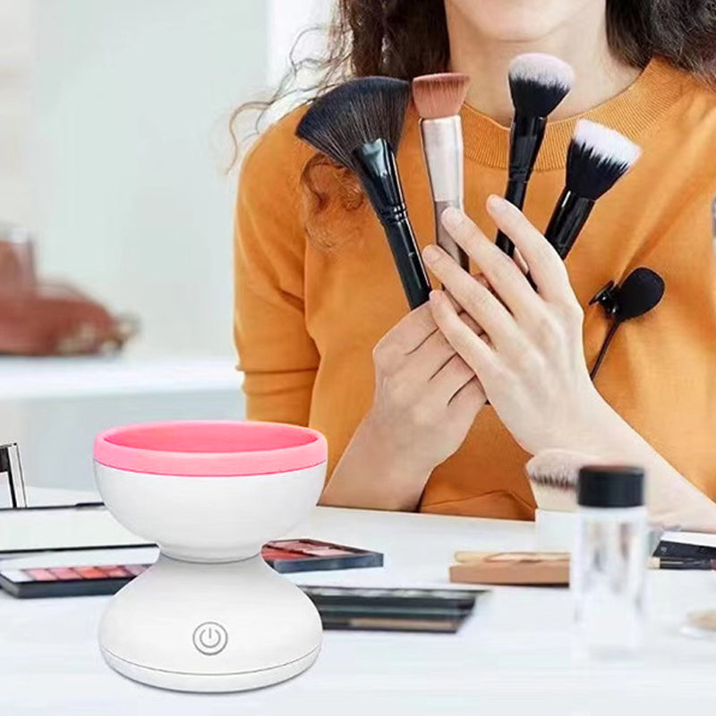 Máquina limpiadora de brochas de maquillaje USB portátil, cepillo cosmético eléctrico, herramientas de limpieza y lavado, limpieza automática de brochas de maquillaje