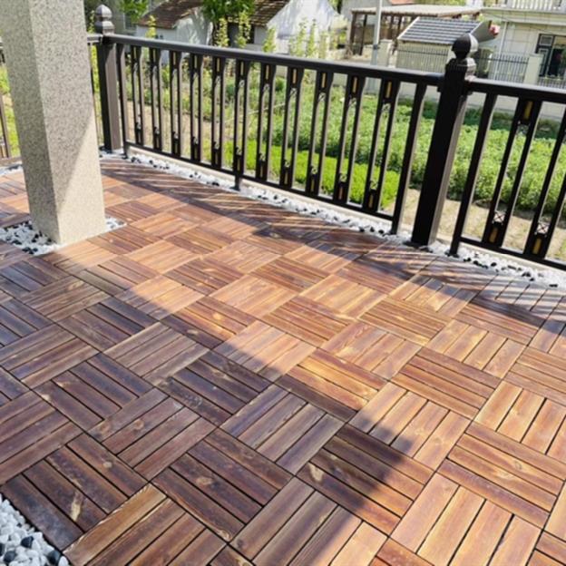 Self-paved Anticorrosive Sun Room Garden Splicing Outdoor Wooden Floor Material