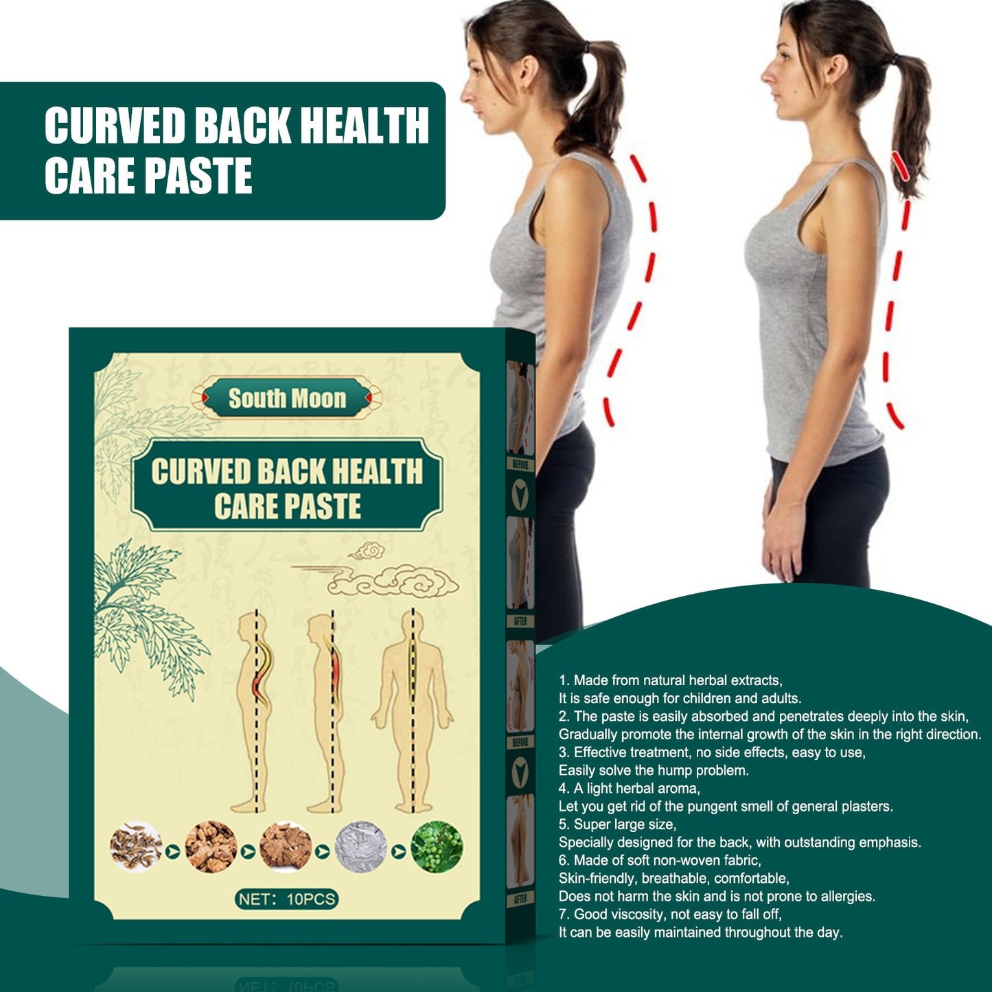 Back Curvature Correction Health Care Sticker Neck Pain