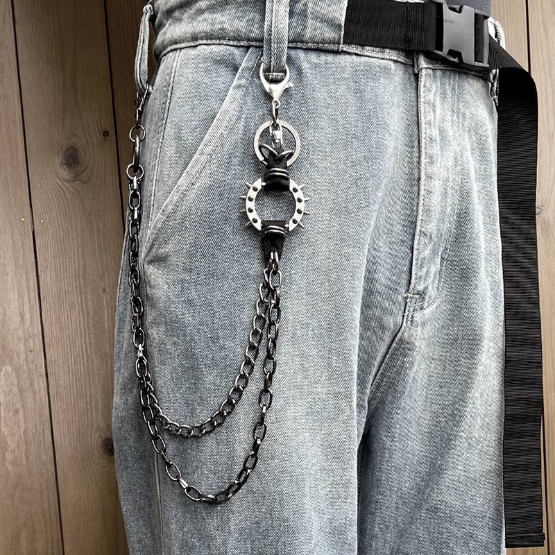 High Street Dark Street Cool Handsome Alloy Chain Rock Fashion Waist Chain