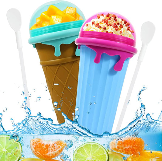 Taza para granizados de gran capacidad de 500 ml, exprimidor de verano, botella de agua para jugo casero, batido congelado rápidamente, taza de arena, pellizco, enfriamiento rápido, helado mágico, máquina para hacer granizados Beker, utensilios de cocina