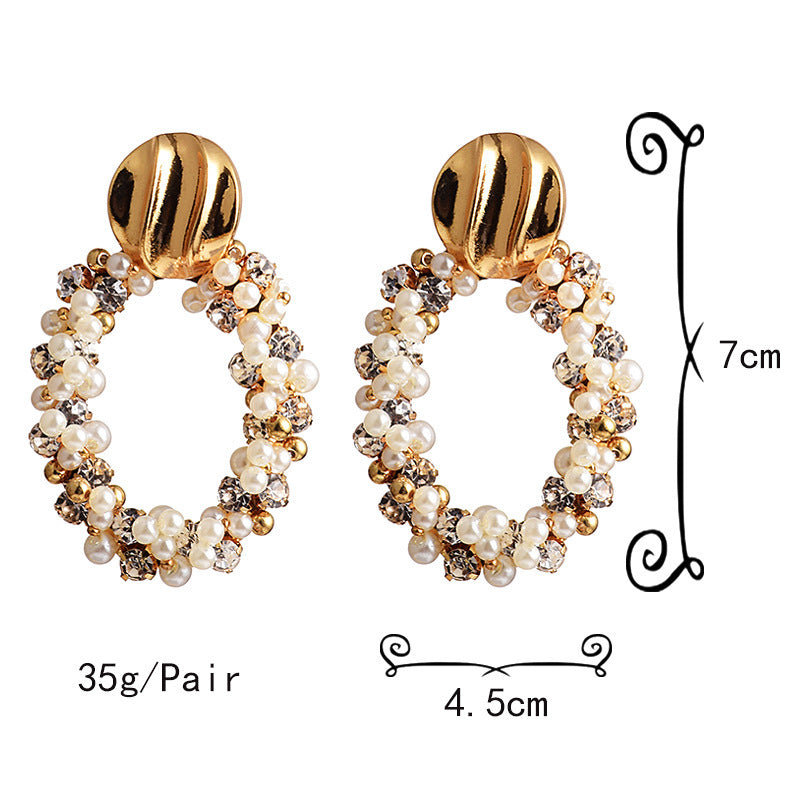 Fashion Earrings ZA Exaggerated Pearls