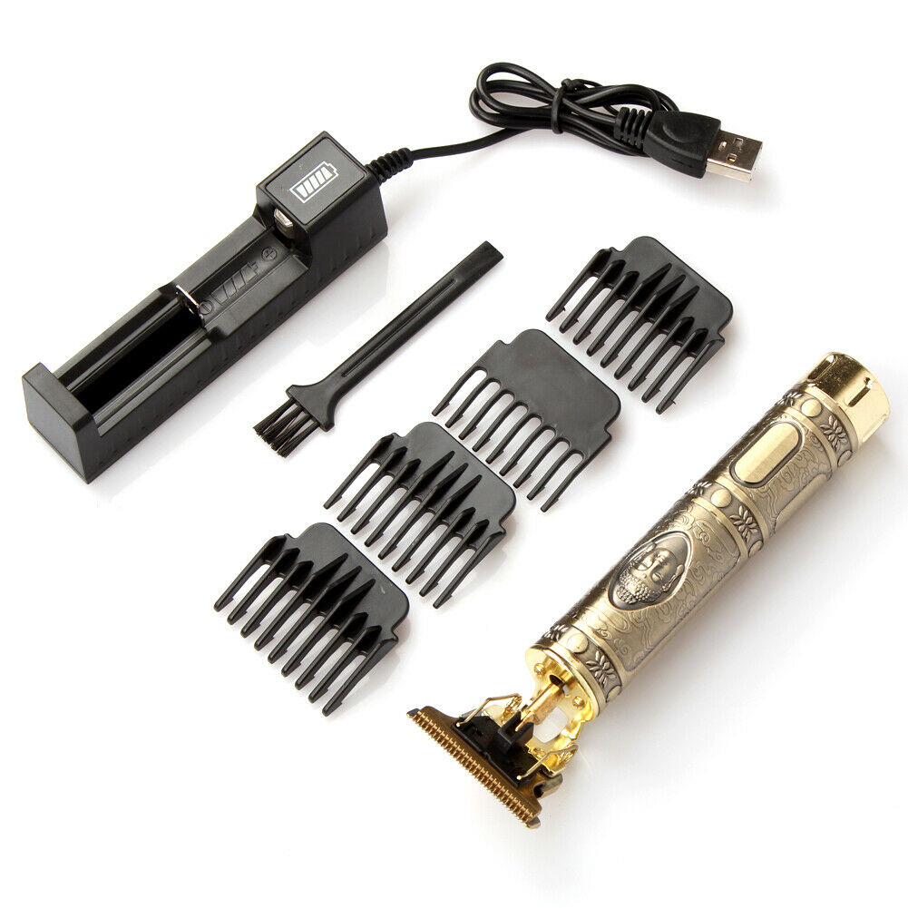 Cortadora de pelo eléctrica USB, afeitadora recargable, recortadora de barba, Máquina para cortar cabello profesional para hombres, corte de pelo de barbero y barba