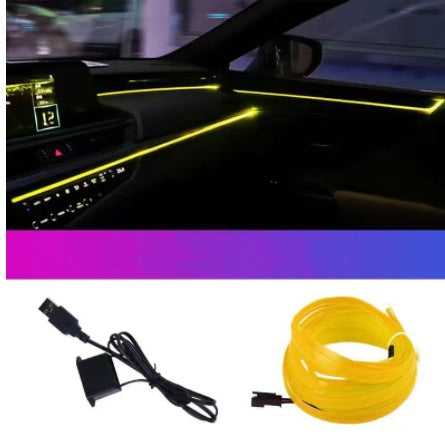 Car LED Atmosphere Light With Car USB Sole Cab Gap Light Bar