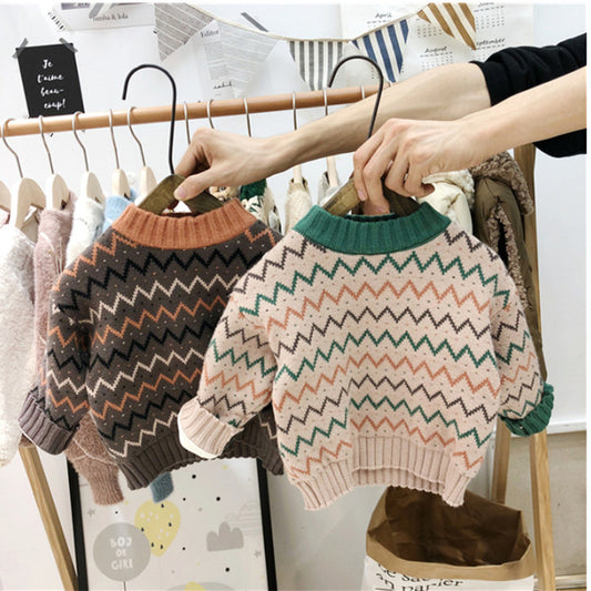 Korean Version Of Childrens Clothing Mens And Womens Baby Sweater