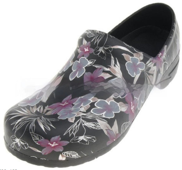 Comfortable Foot Care Waterproof Lightweight Printed Garden Shoes