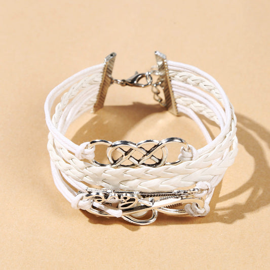 European And American Hand-woven Bracelet Love Pearls